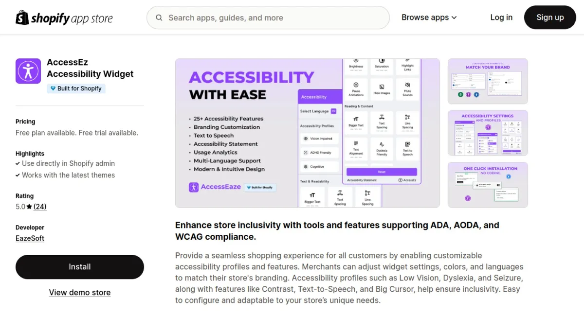 AccessEz Accessibility Widget cover