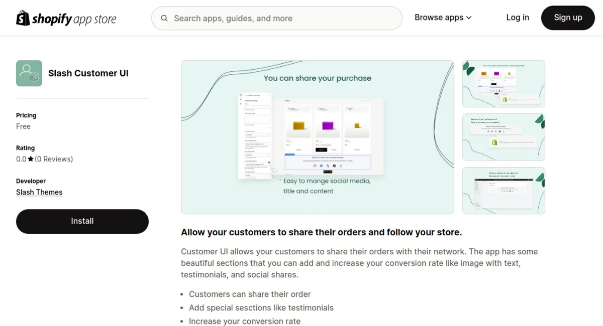 Slash Customer UI cover