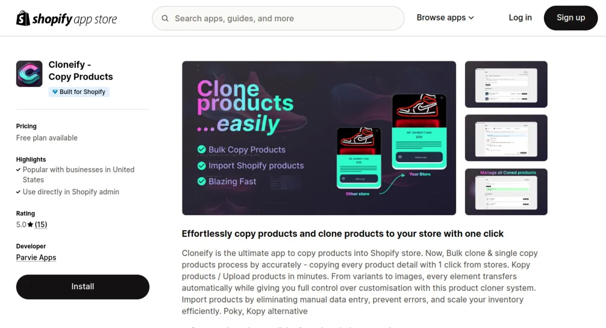 Cloneify ‑ Copy Products cover