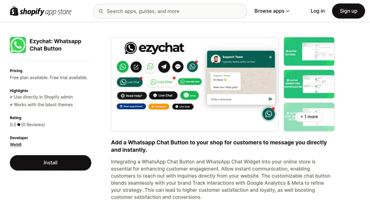 Ezychat: Whatsapp Chat Button cover