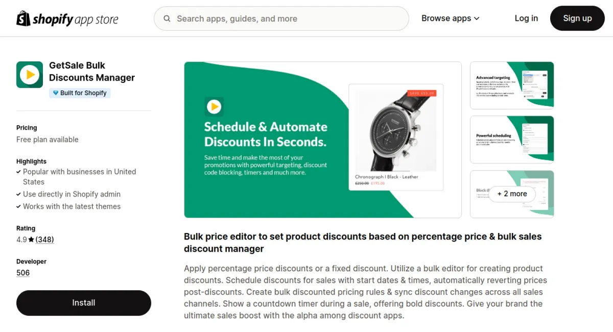 GetSale Bulk Discounts Manager cover