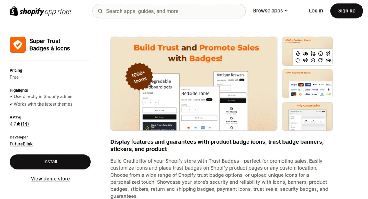 Super Trust Badges &amp; Icons cover
