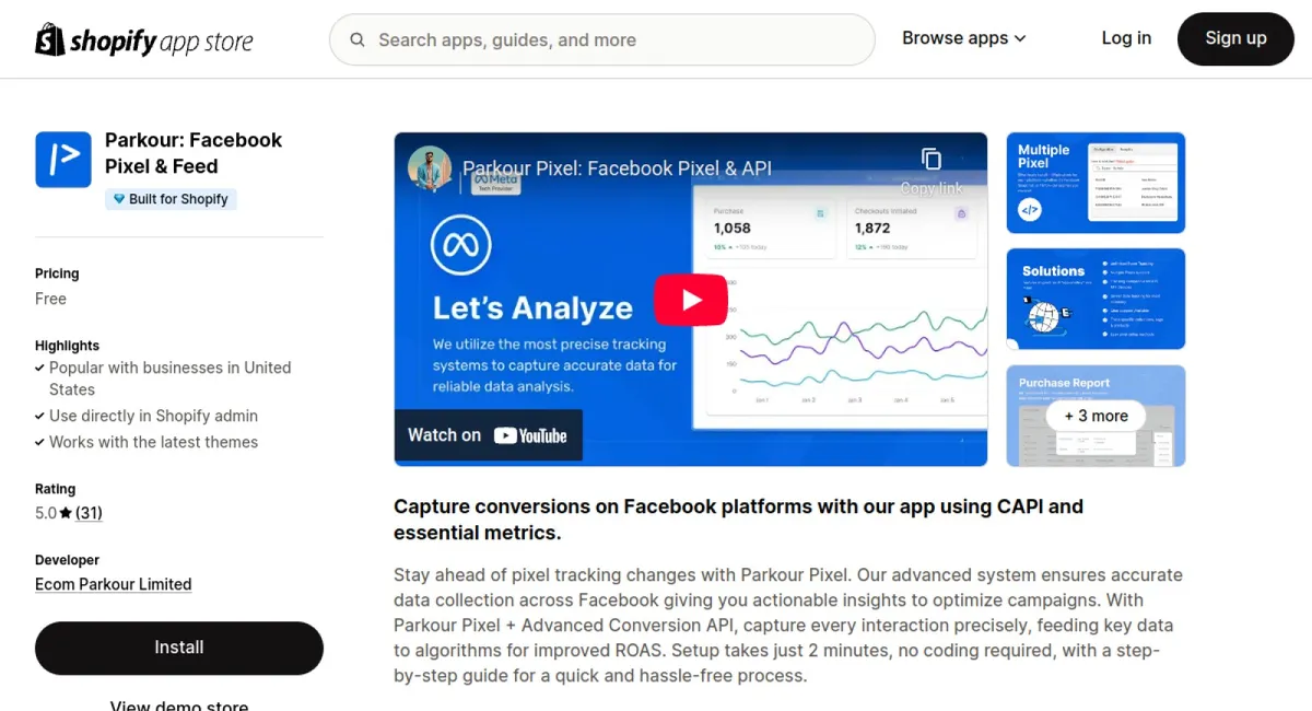 Parkour: Facebook Pixel &amp; Feed cover