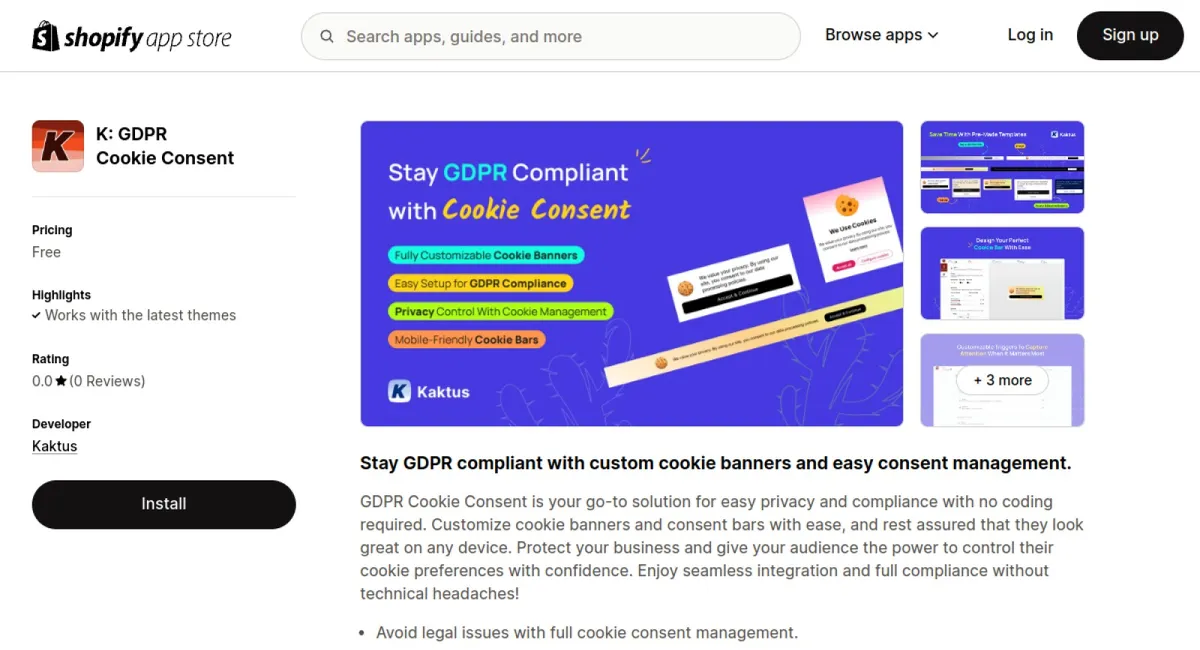 K: GDPR Cookie Consent Banner cover