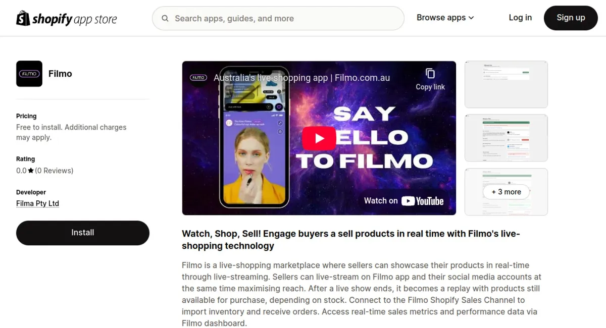 Filmo ‑ Fashion Live Shopping cover