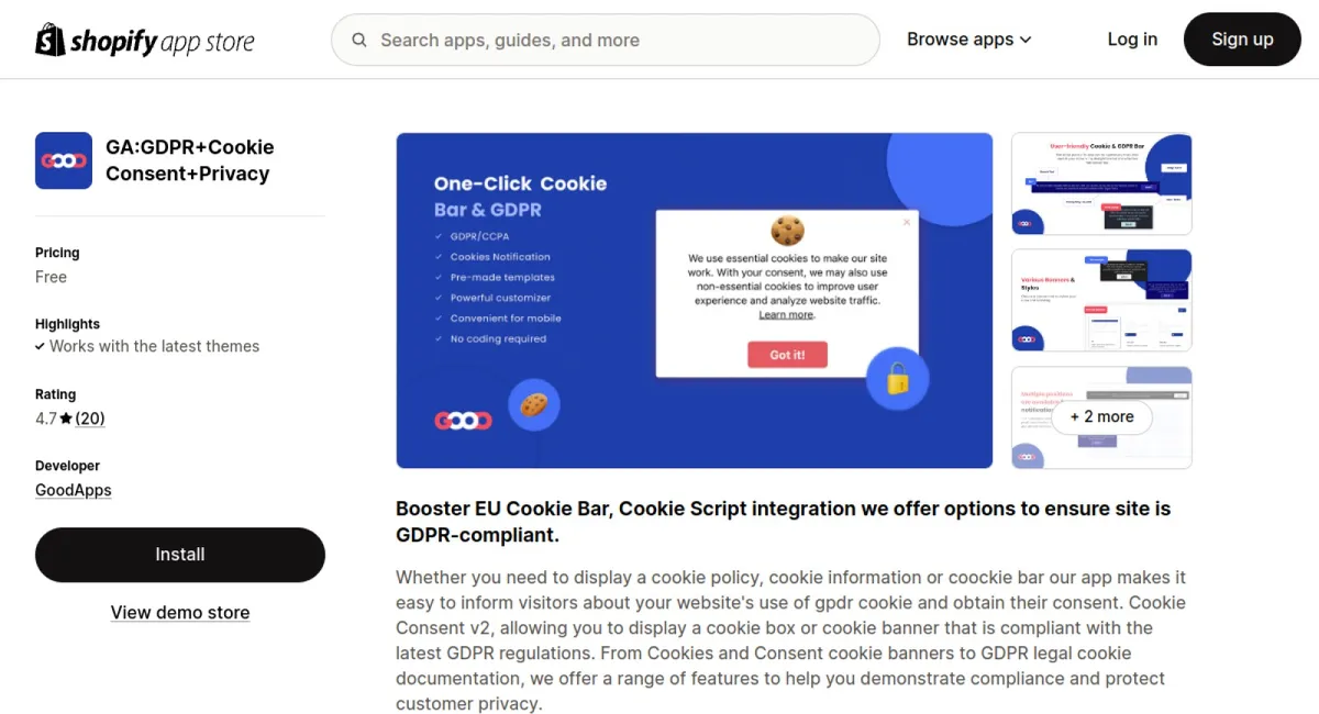 GA:GDPR+Cookie Consent+Privacy cover