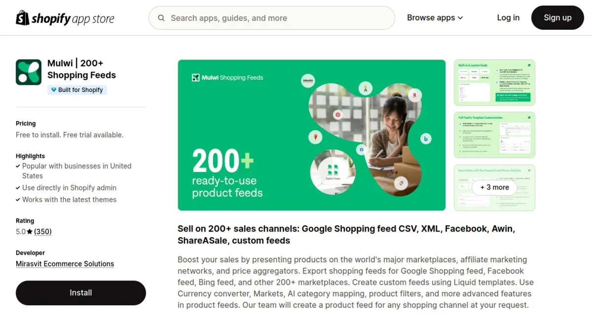 Mulwi | 200+ Shopping Feeds cover