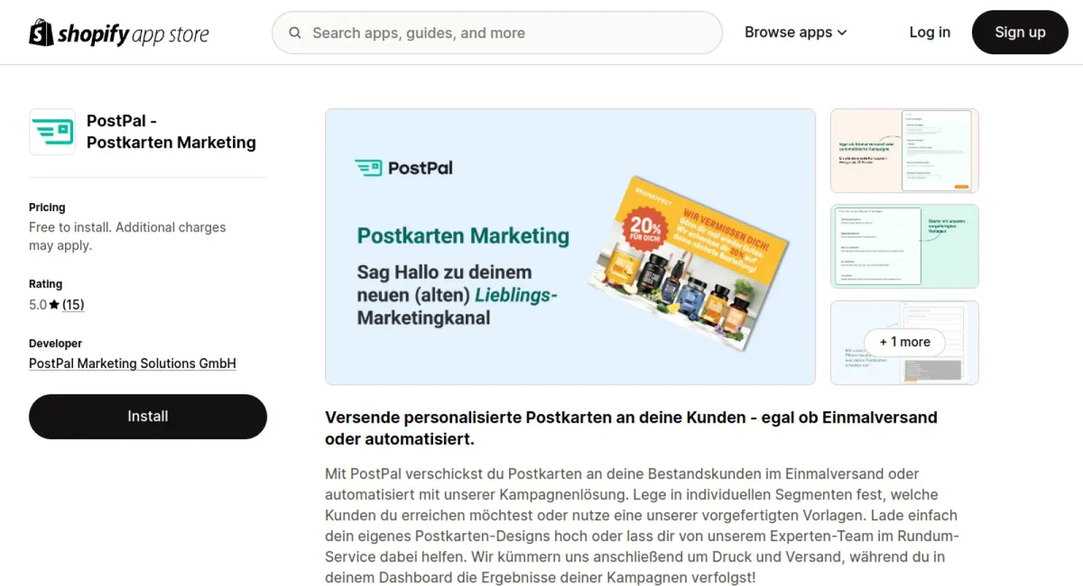 PostPal ‑ Postkarten Marketing cover