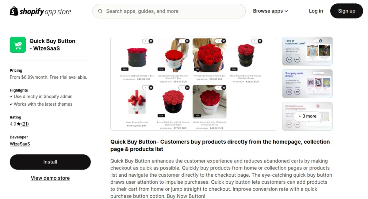 Quick Buy ‑ Add to Cart Button cover