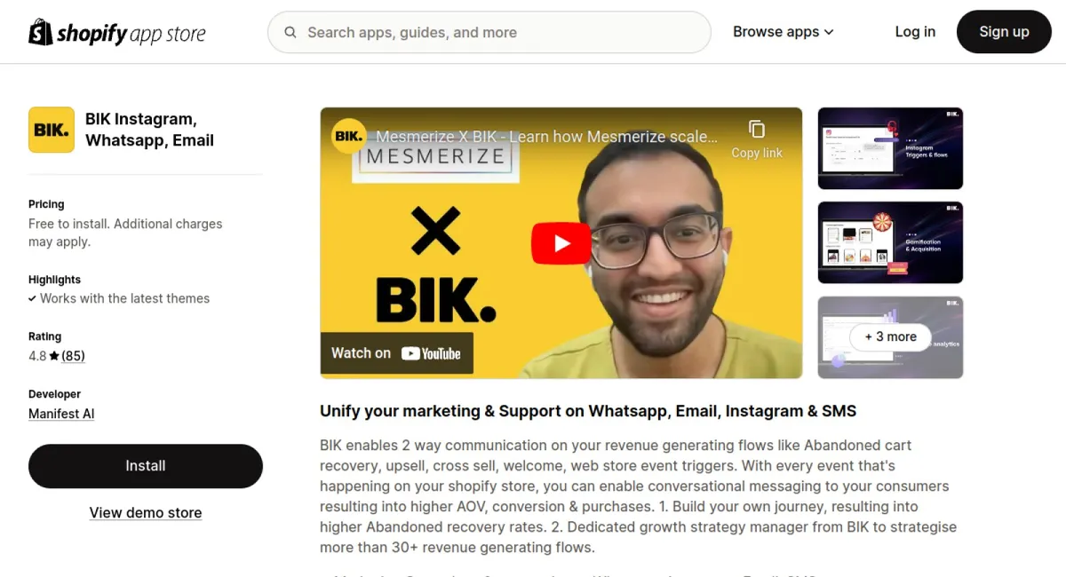 BIK Instagram, Whatsapp, Email cover