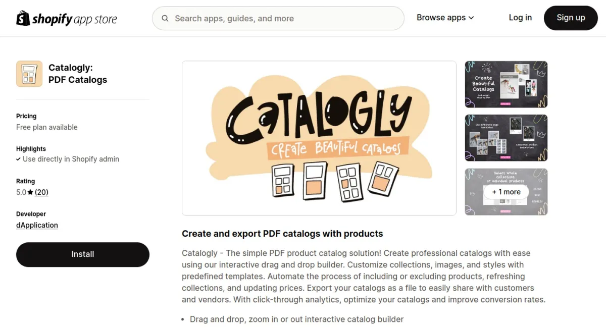 Catalogly: PDF Catalog cover