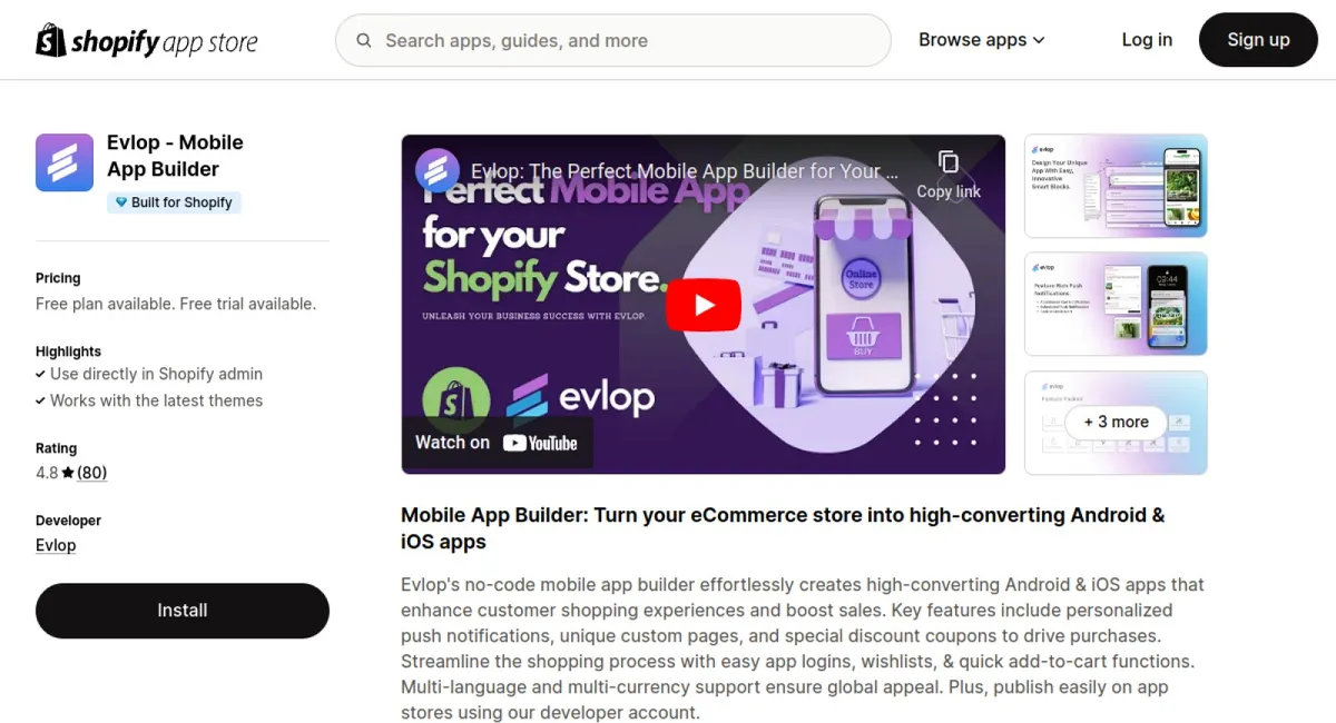 Evlop ‑ Mobile App Builder cover