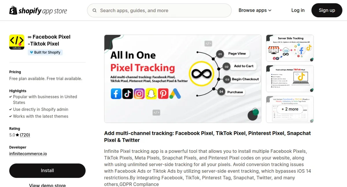 ∞ Facebook Pixel ‑Tiktok Pixel cover