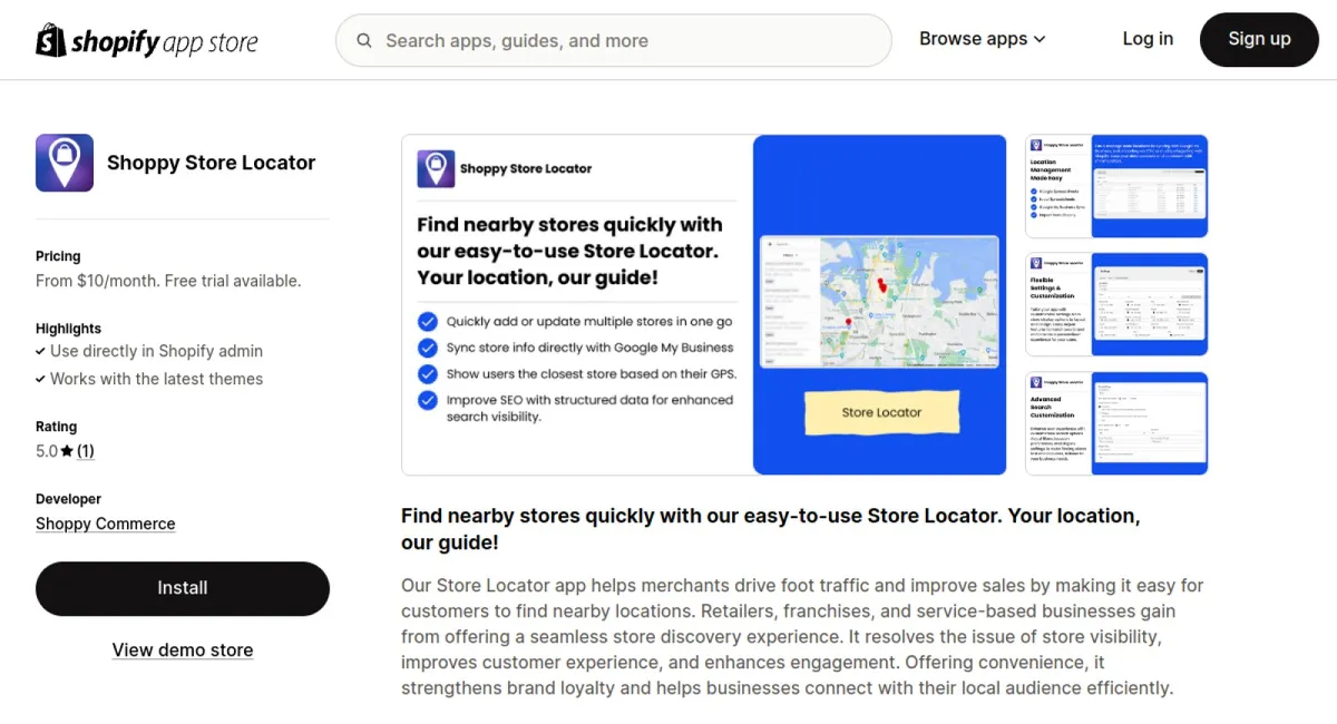 Shoppy Store Locator cover