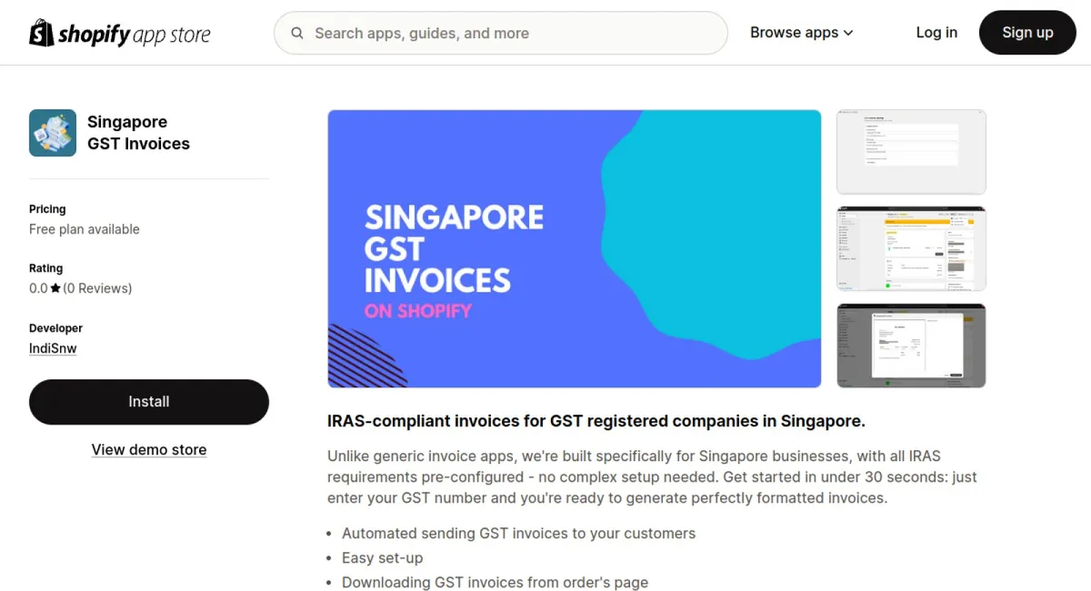 Singapore GST Invoices cover