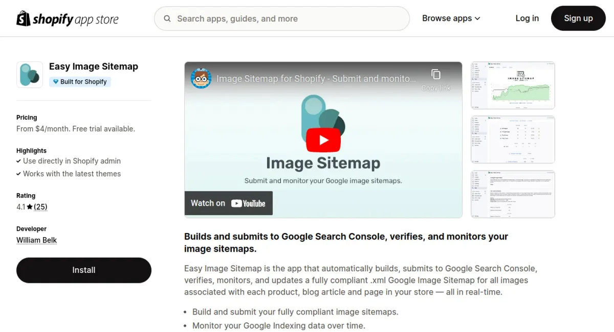 Easy Image Sitemap cover