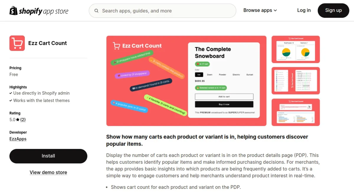 Ezz Cart Count cover