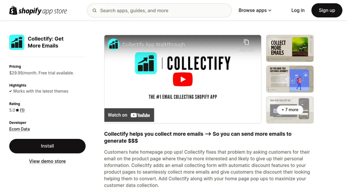 Collectify: Get More Emails cover