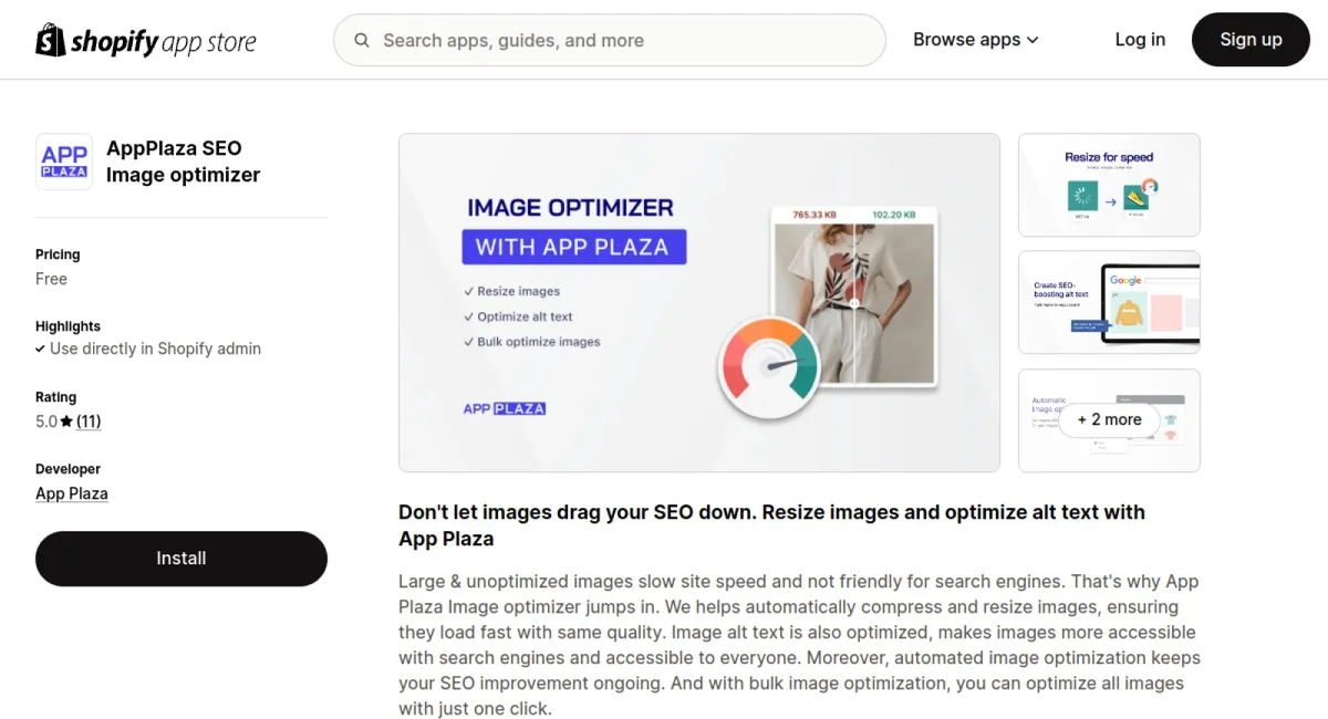 AppPlaza SEO Image optimizer cover