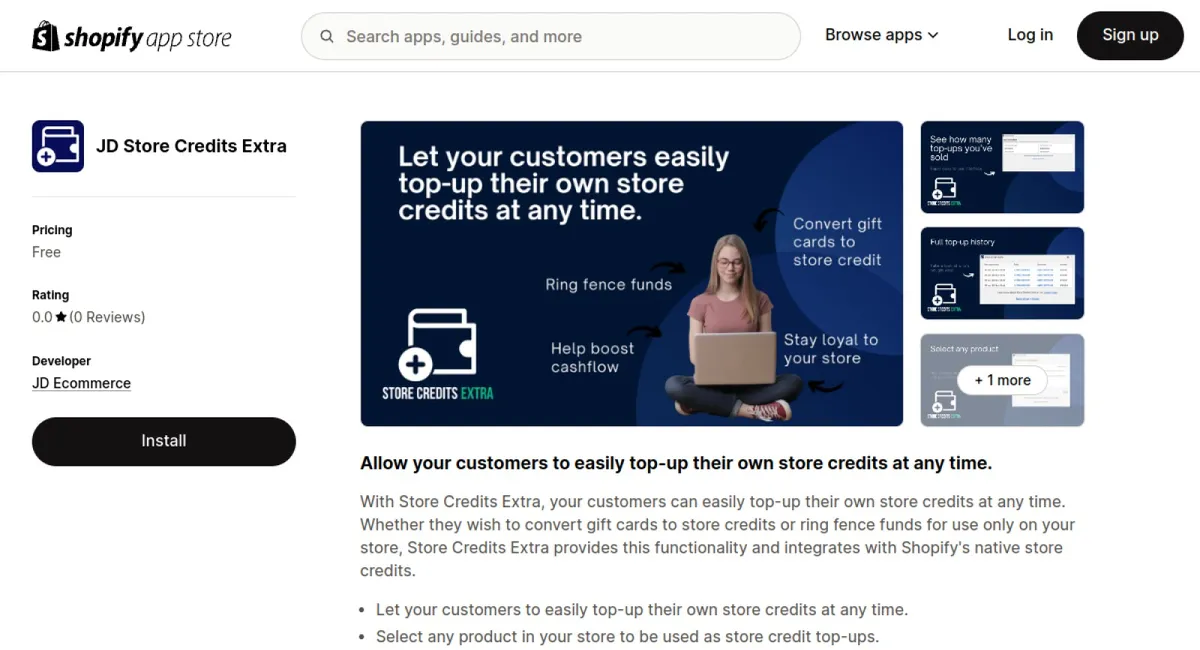JD Store Credits Extra cover