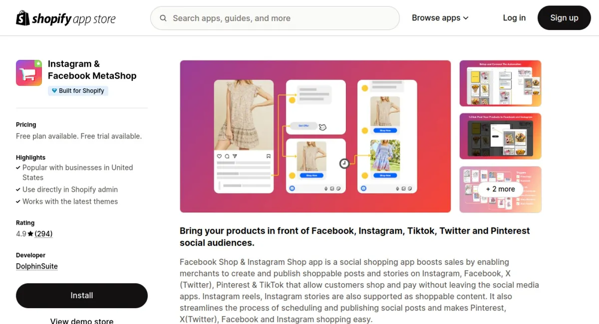 InstaShop Instagram &amp; Facebook cover