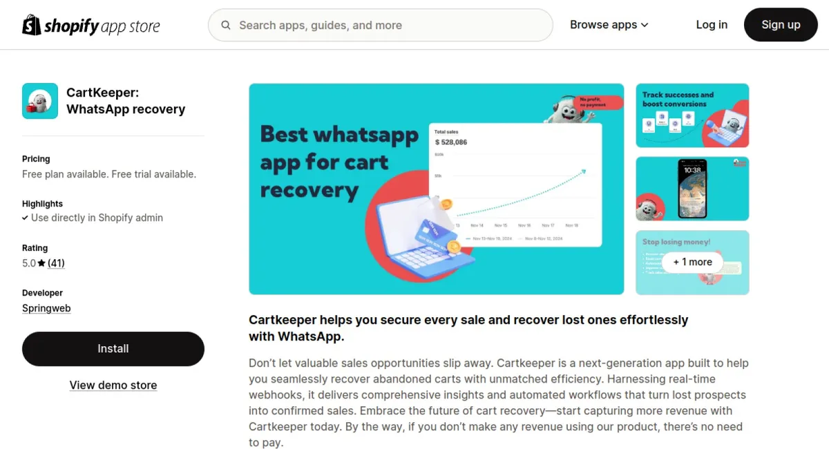 CartKeeper: WhatsApp recovery cover