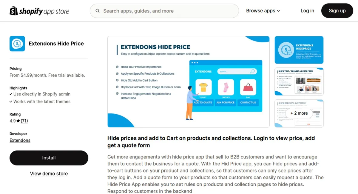 Extendons Hide Price cover