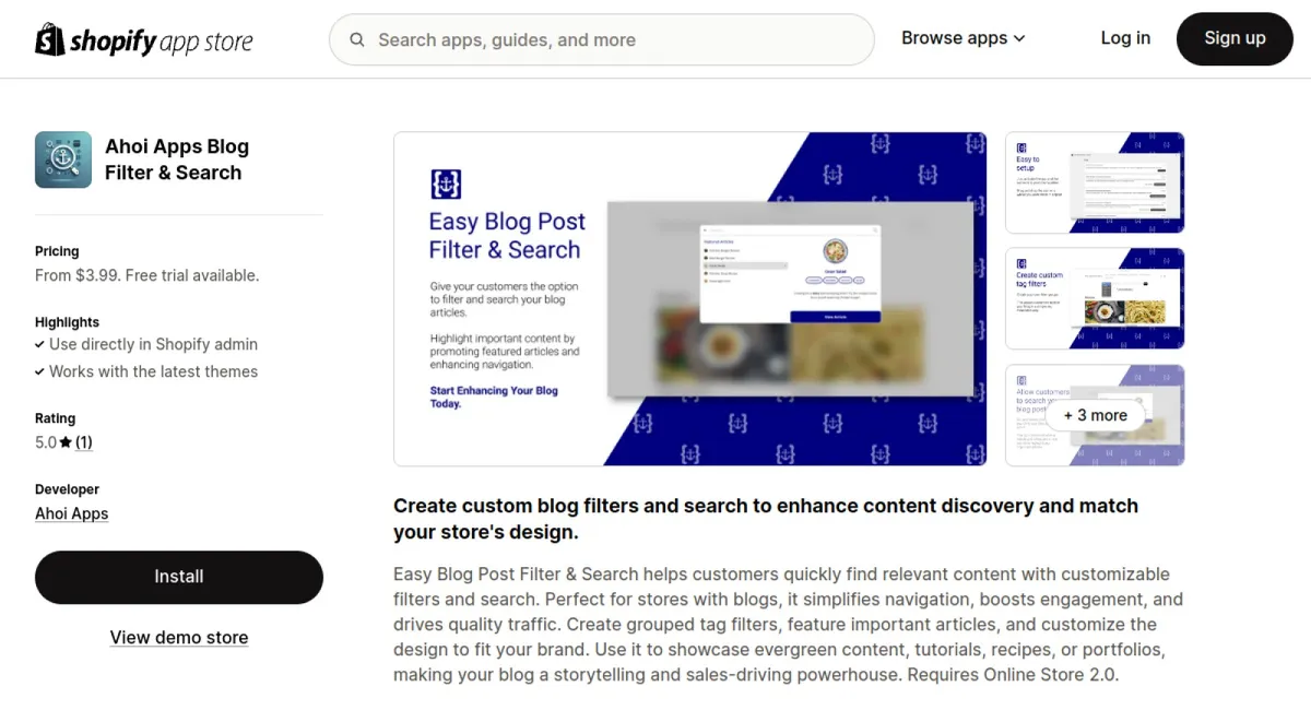 Ahoi Apps Blog Filter &amp; Search cover