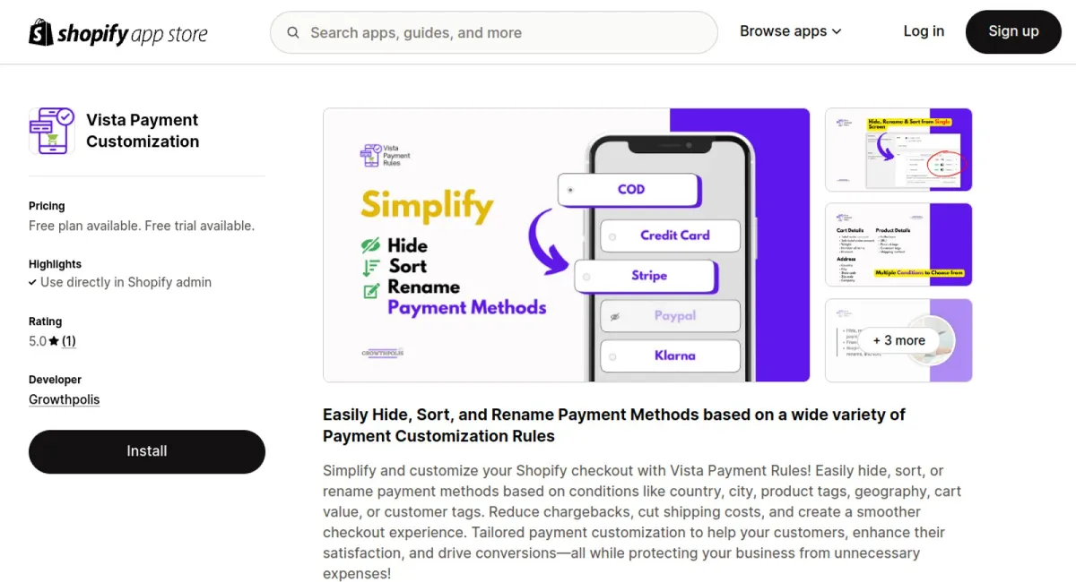 Vista Payment Customization cover