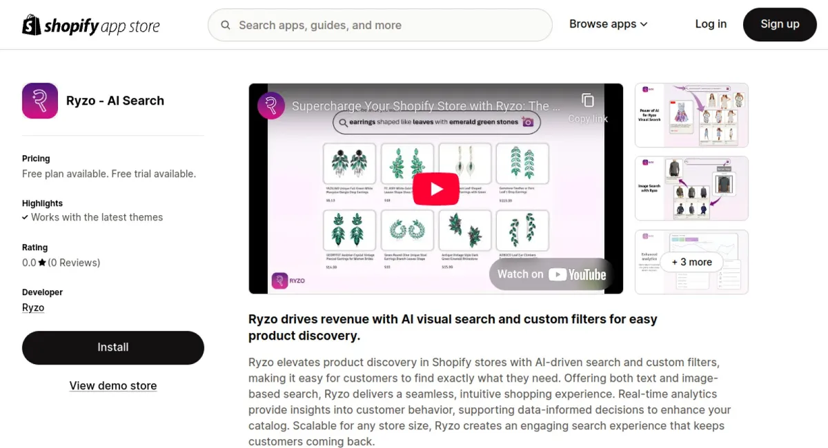 Ryzo: AI Search &amp; Image Search cover