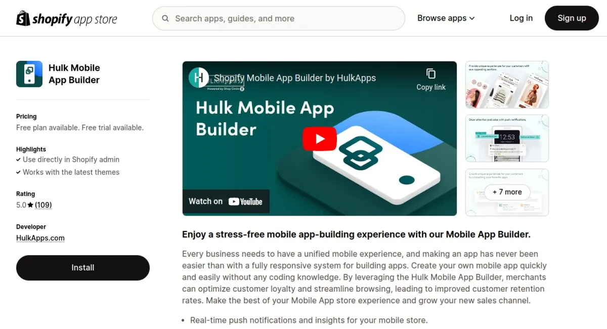 Hulk Mobile App Builder cover