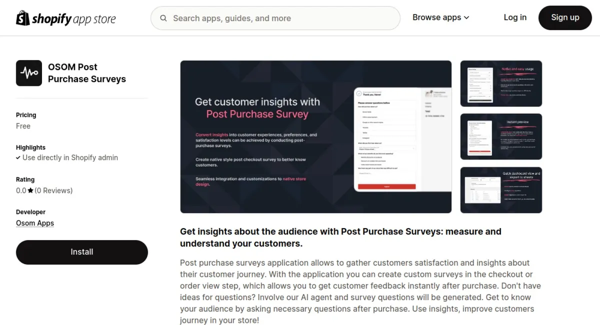 OSOM Post Purchase Surveys cover