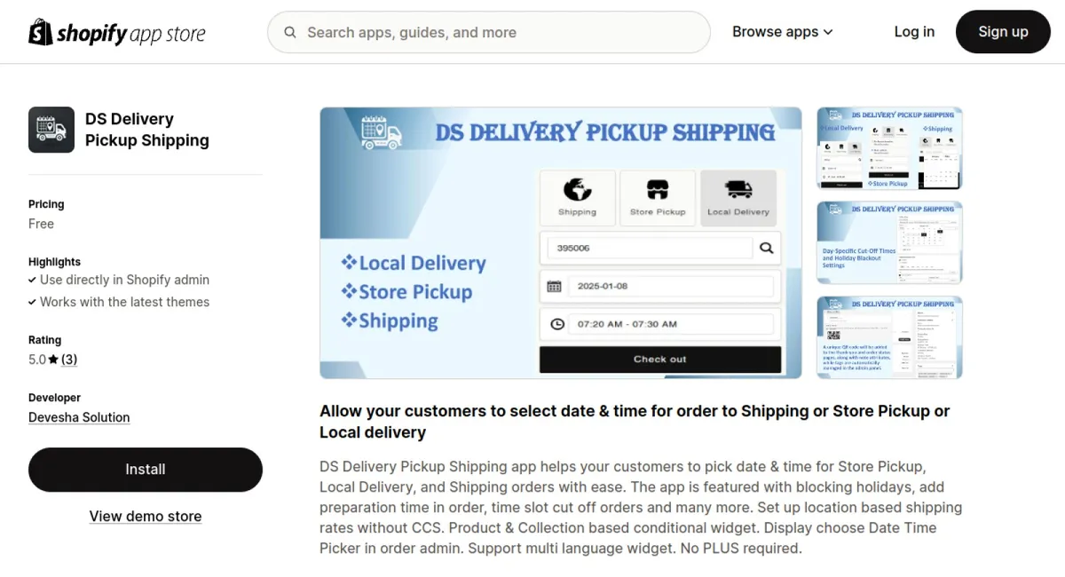 DS Delivery Pickup Shipping cover