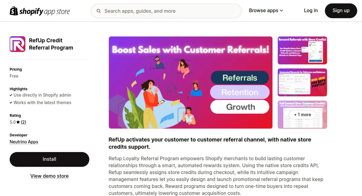 RefUp Loyalty Referral Program cover