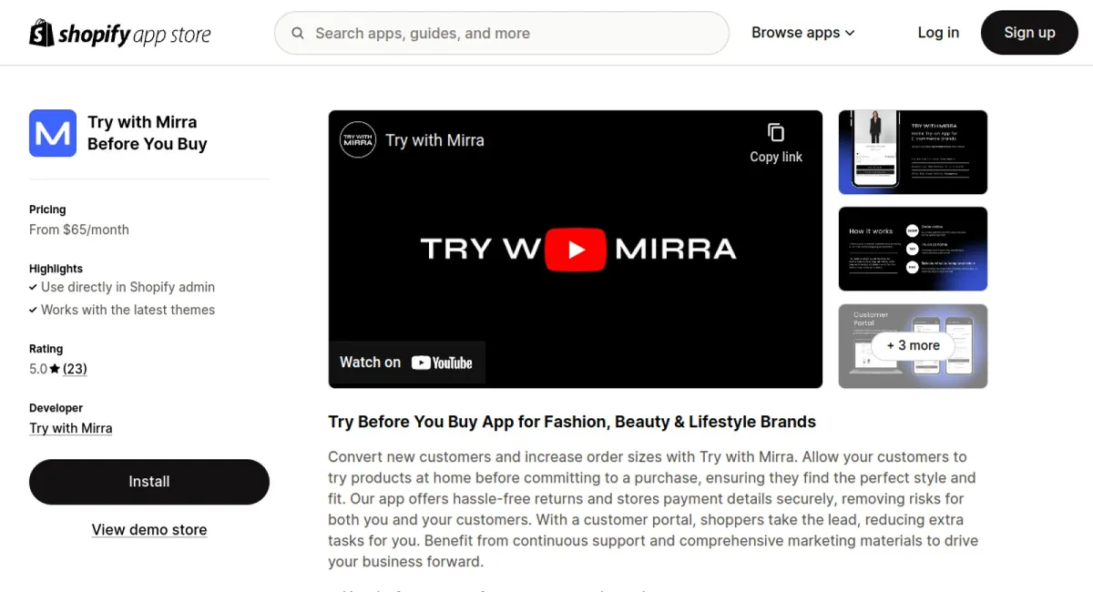 Try with Mirra Before You Buy cover