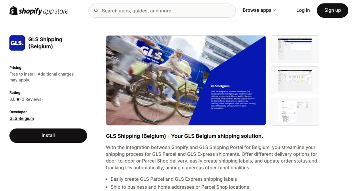 GLS Shipping (Belgium) cover
