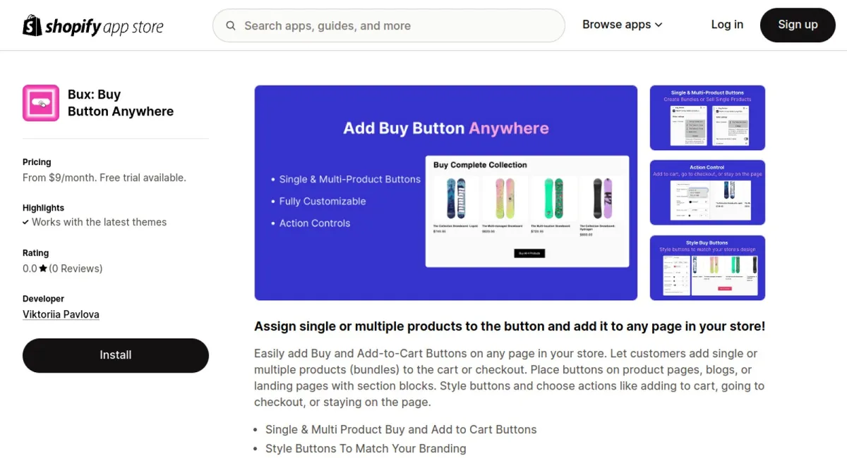 Bux: Buy Button Anywhere cover