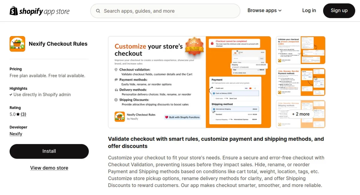 Nexify Checkout Rules cover