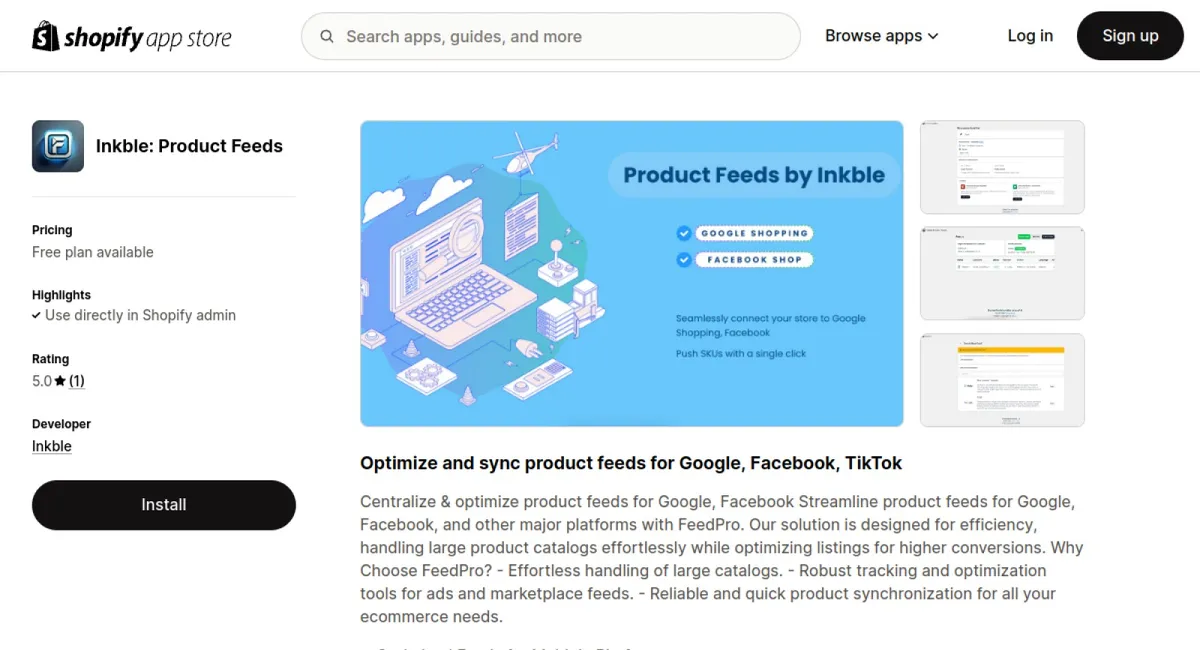 Inkble: Product Feeds cover