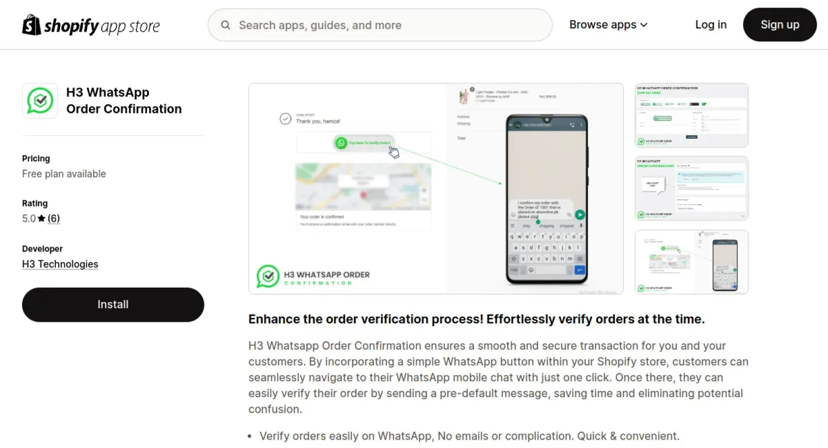 H3 WhatsApp Order Confirmation cover