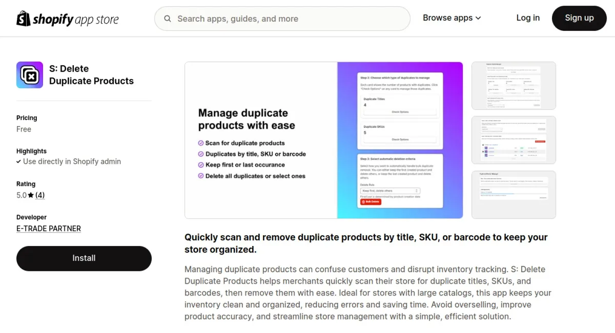 S: Delete Duplicate Products cover