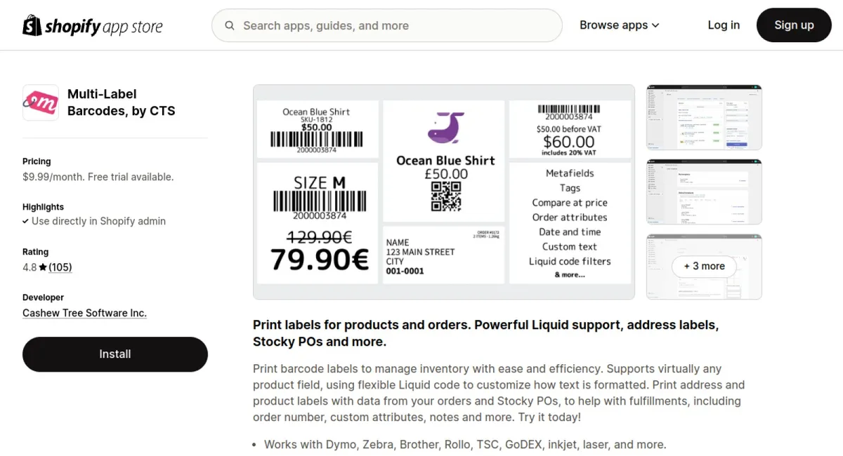 Multi‑Label Barcodes, by CTS cover