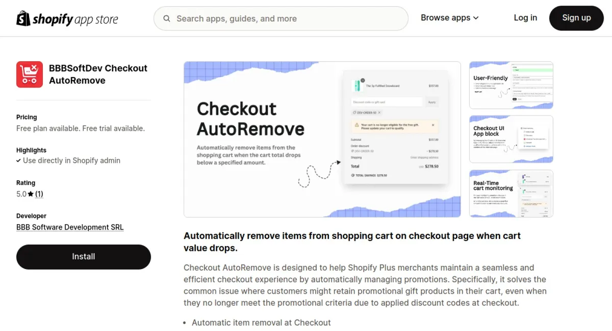 BBBSoftDev Checkout AutoRemove cover