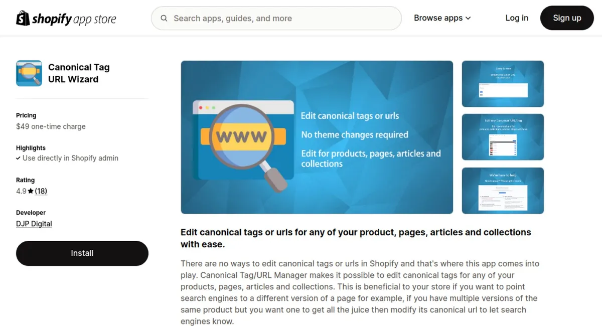 Canonical Tag URL Wizard cover