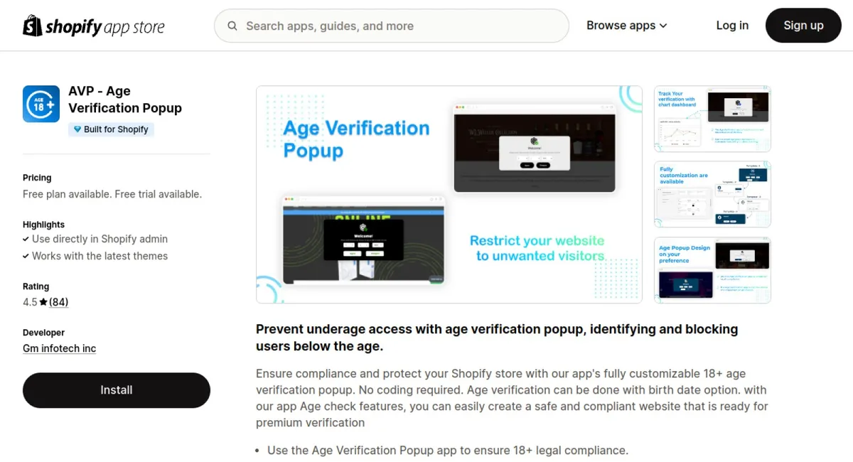 AVP ‑ Age Verification Popup cover