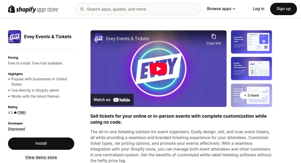 Evey Events &amp; Tickets cover