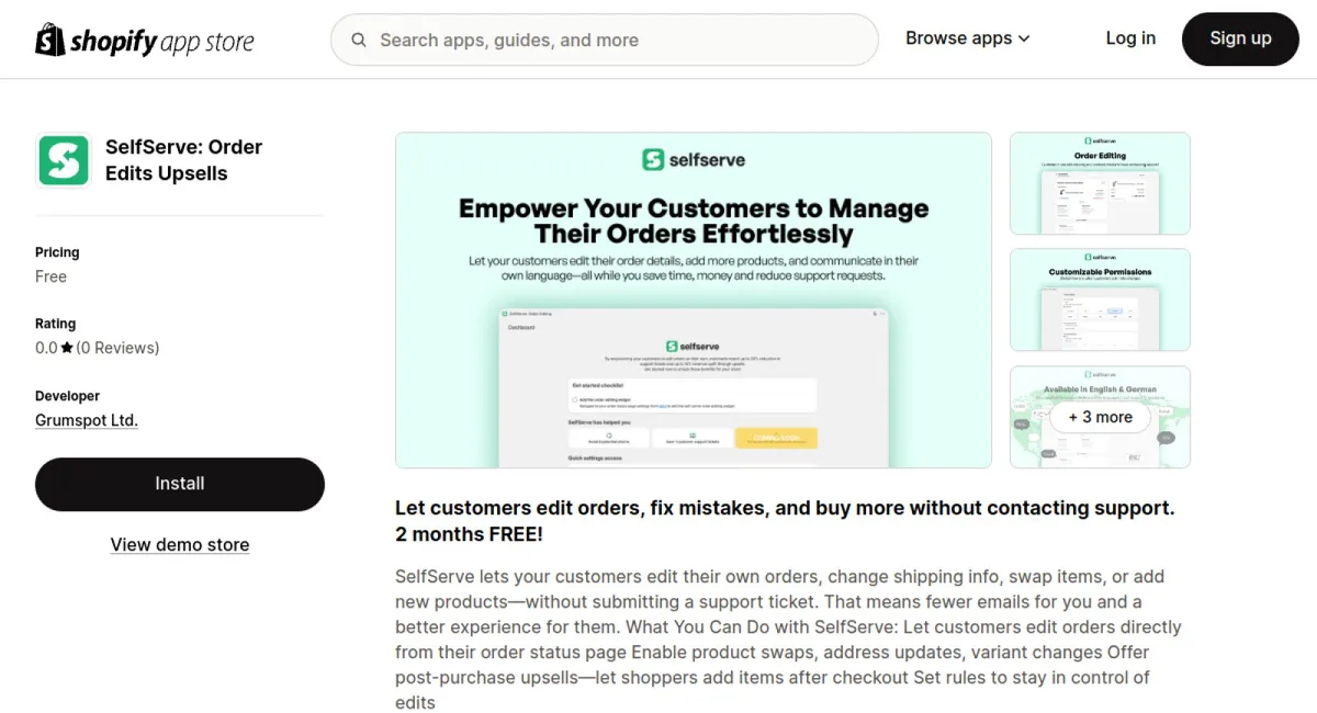 SelfServe Order Editing+Upsell cover
