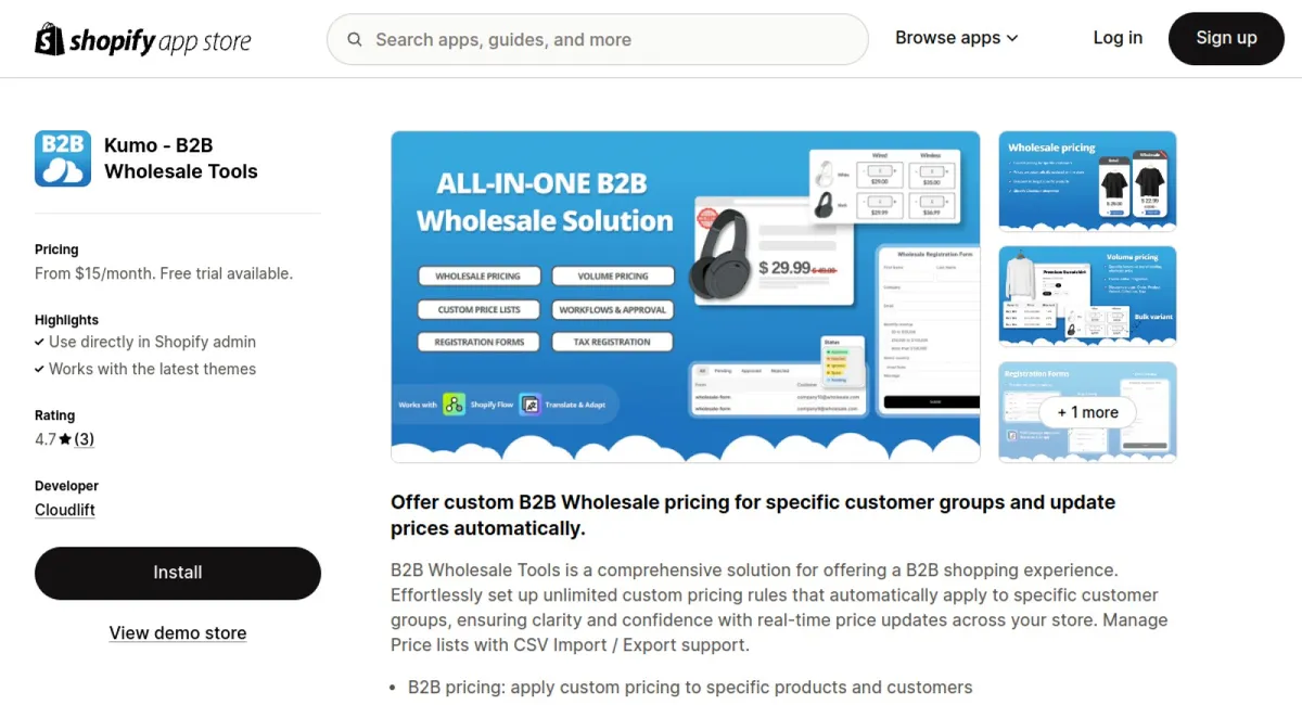 Kumo ‑ B2B Wholesale Tools cover
