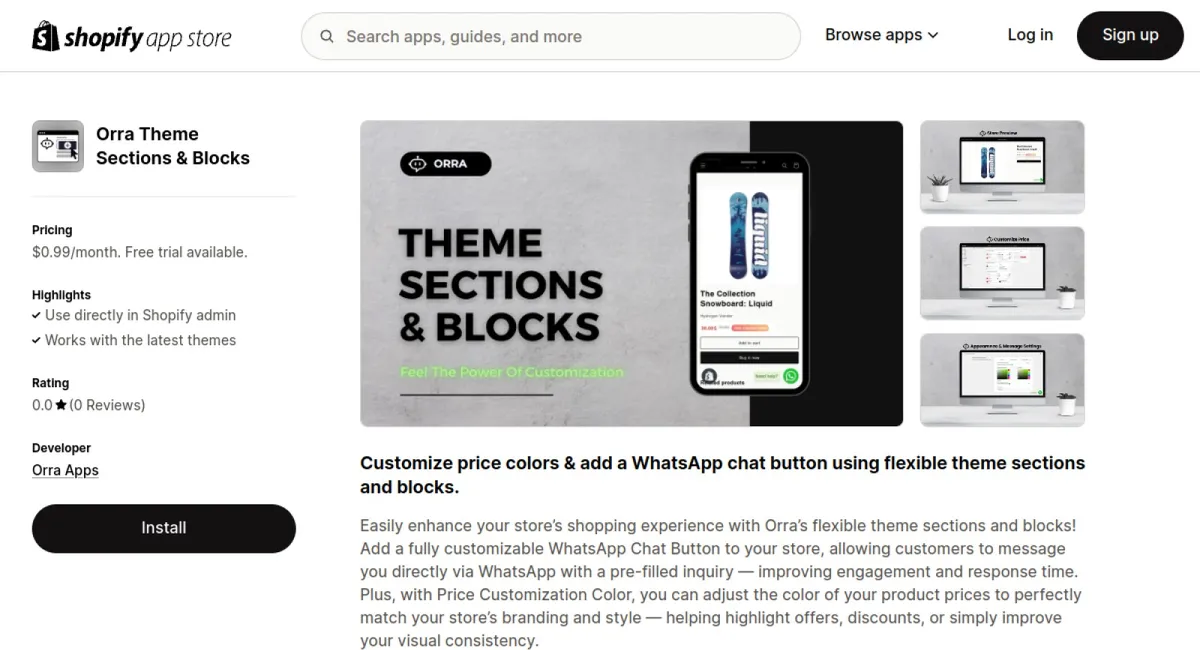 Orra Theme Sections &amp; Blocks cover