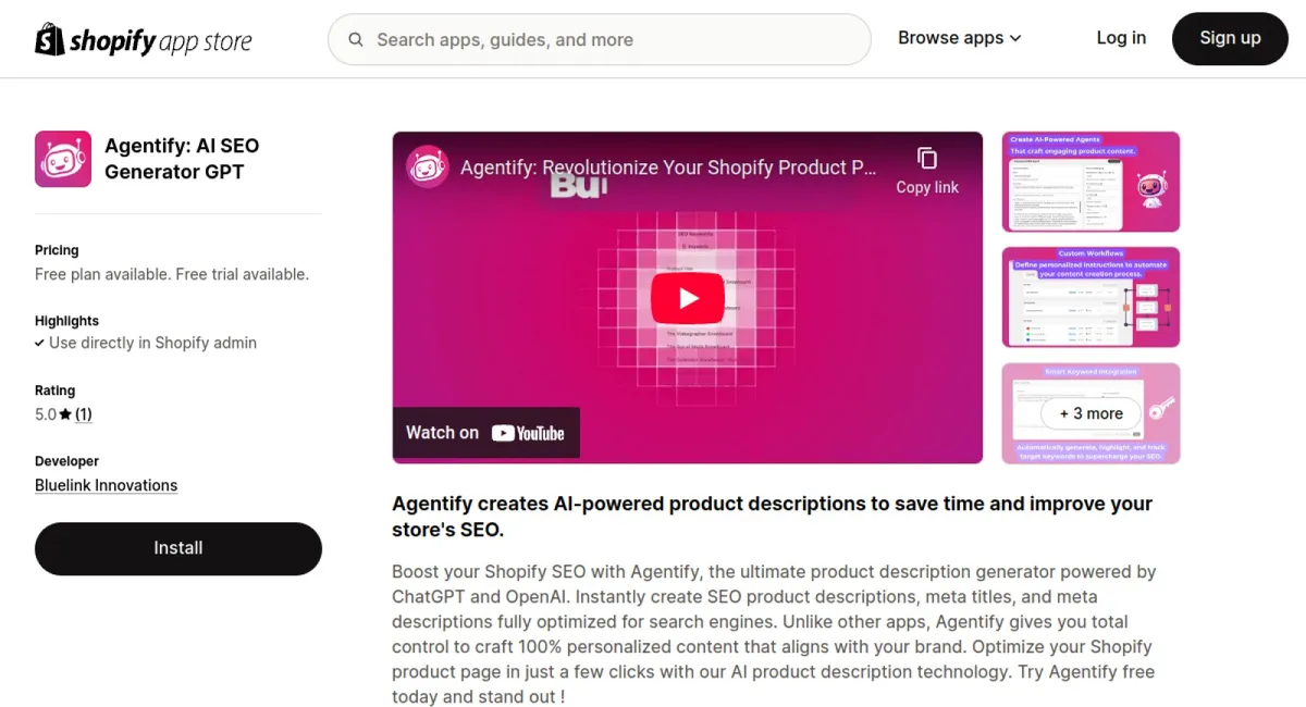 Agentify: AI SEO Generator GPT cover